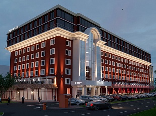 Проект фасада гостиницы "евроотель"